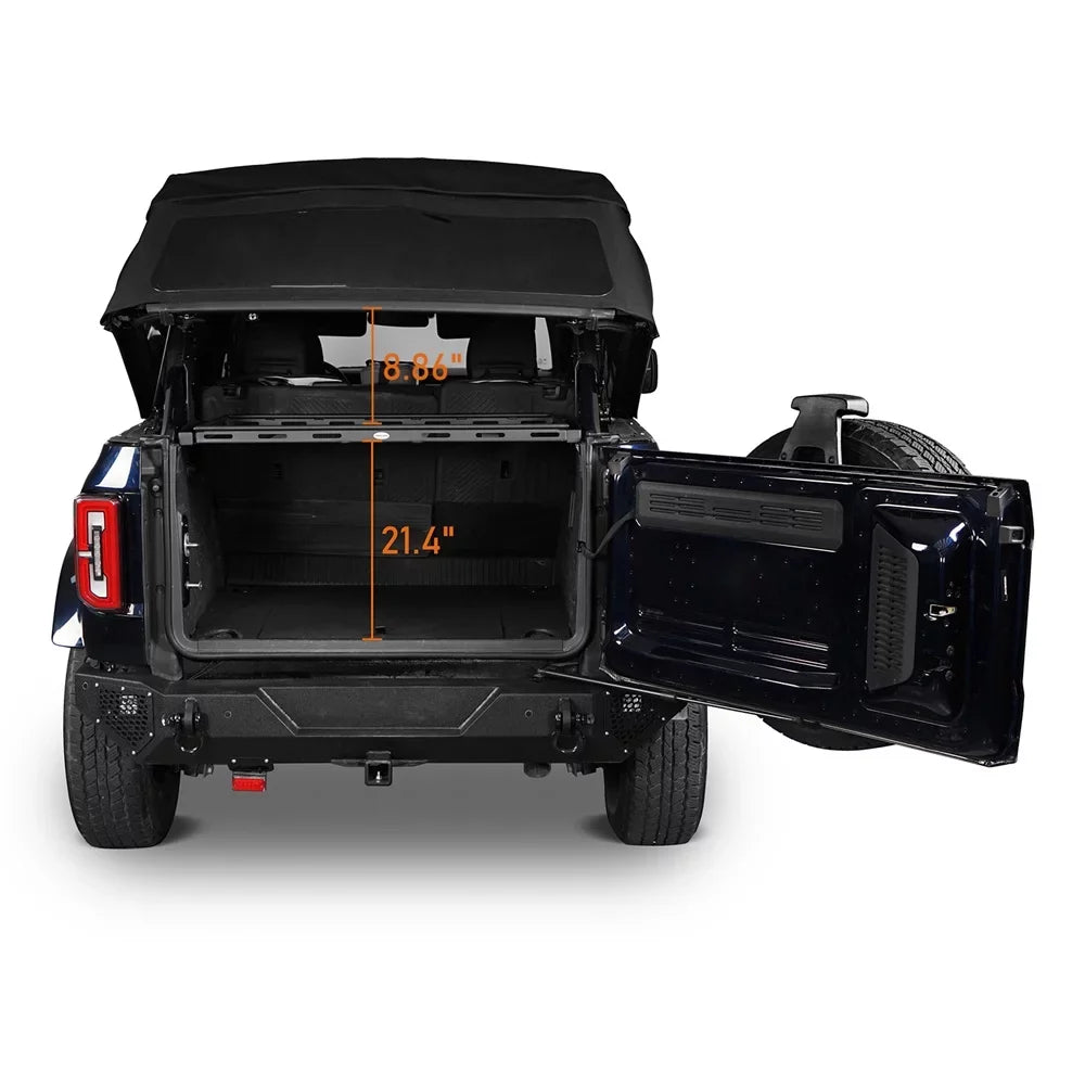 Rear 4-Door Cargo Box Hooke Bronco Ford Black Luggage Basket Road 2021-2023 Fit Rack
