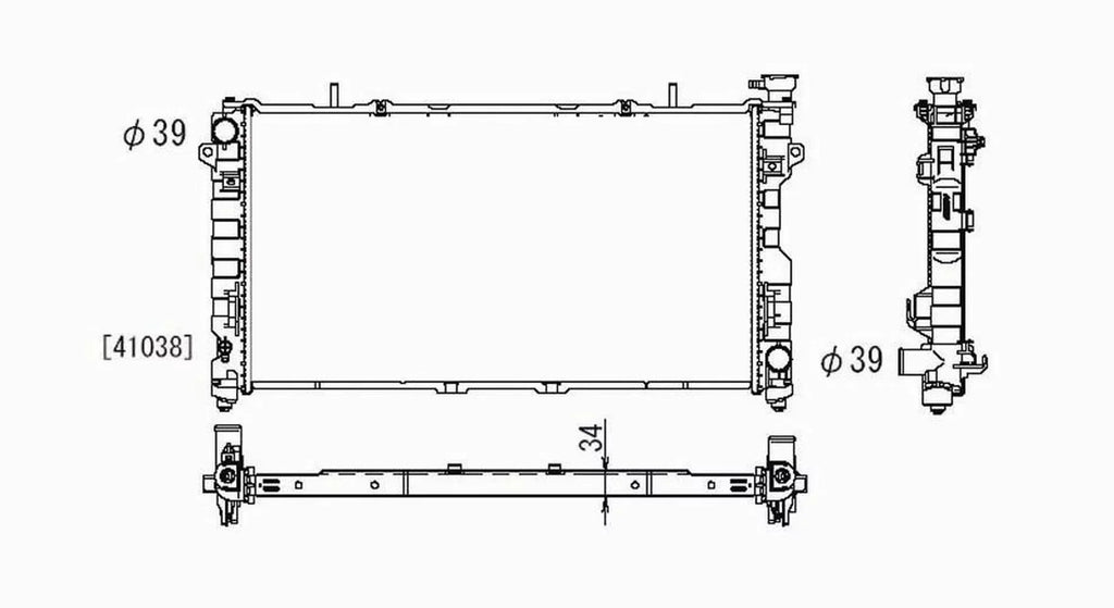 with TYC 2005-2007 Caravan Compatible Caravan/Grand Dodge Radiator 2795