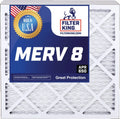 x HVAC 15.5 Size: 24.5 Filter | Filter x MADE | MERV .75" 15.5x24.5x1a IN Pleated USA | | Actual Air 8 King Furnace 3-PACK A/C Filters