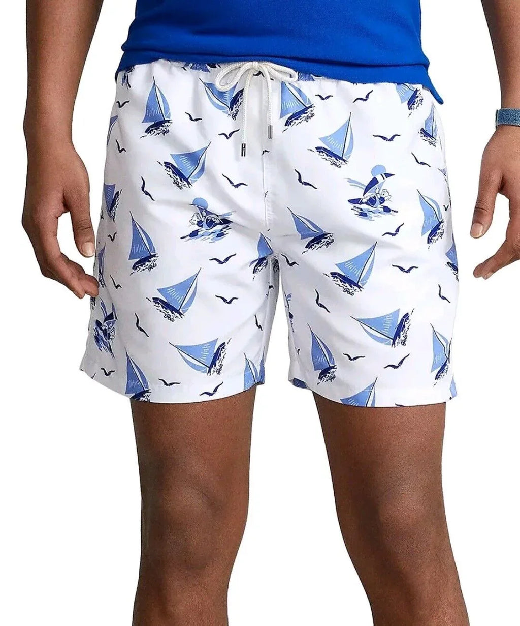 XX-Large Size Classic Ralph Swim Polo Lauren Trunk Traveler Blue Men's