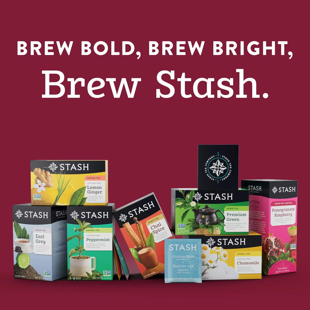 Stash 6) Tea - 20 120 Premium Artificial of - Non-GMO No Count Ingredients, with (Pack Total Chai Tea Green Caffeinated, Bags Tea Verified Project