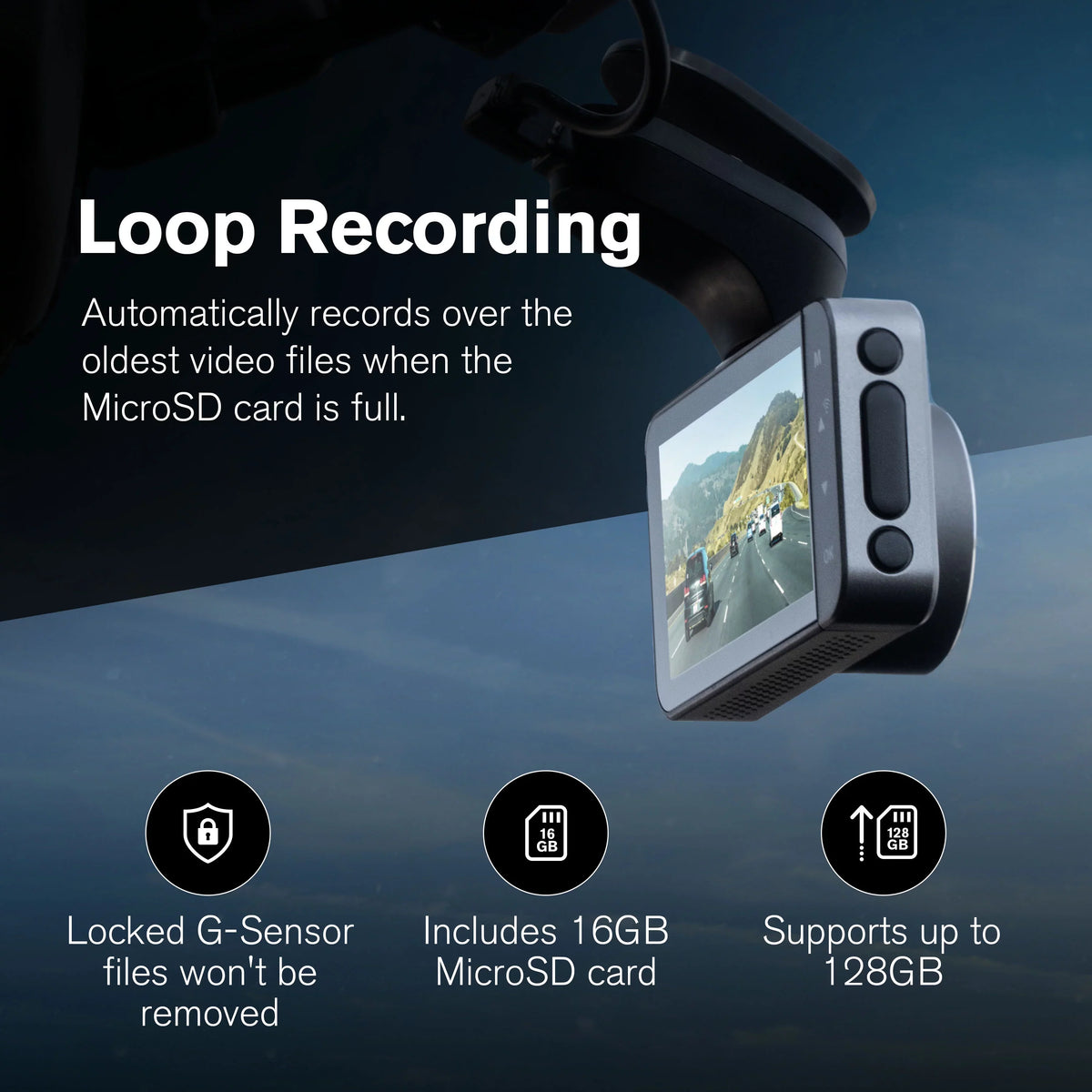 Screen, and Range Yada Record with App, 3" UHD Mode Dynamic Angle for Pro Resolution GPS Technology Park High Lense, 4K G-Sensor LCD Day/Night. Roadcam Wide 150 with Degree