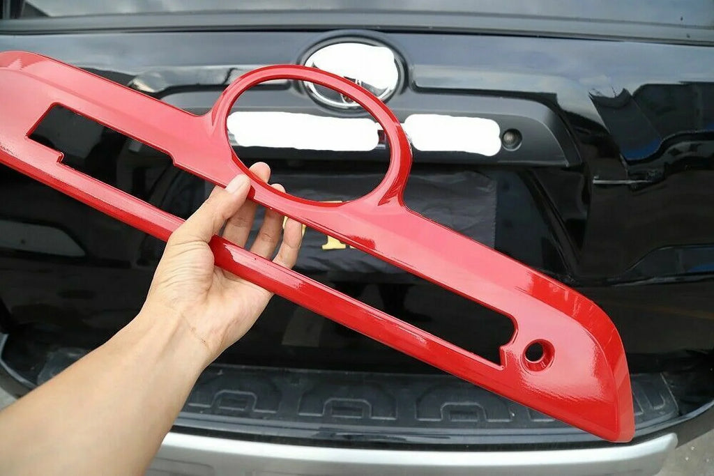 Bezels + Red Trim Tailgate 4Runner Decor Trunk Cover Teledu Panel Handle Rear