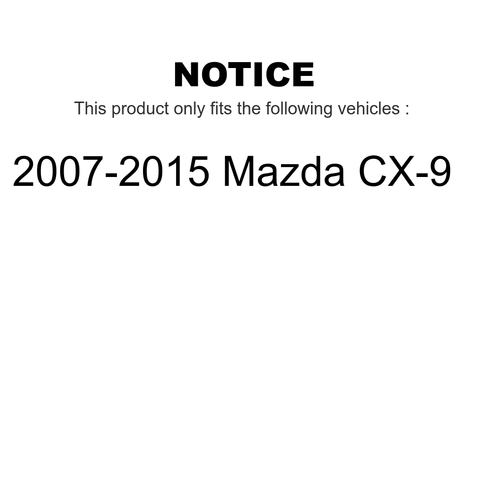 Brake Pair Front Rotors CX-9 Mazda 2007-2015 K8-100453 Disc For