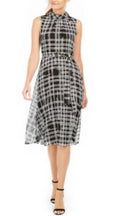 Grid Karl Black/soft High Lagerfeld Neck White, 0 Print Dress,
