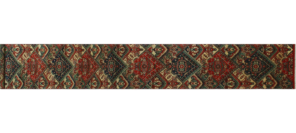 2'6" Runner, x 18'6" Aria Muiz Red/Blue