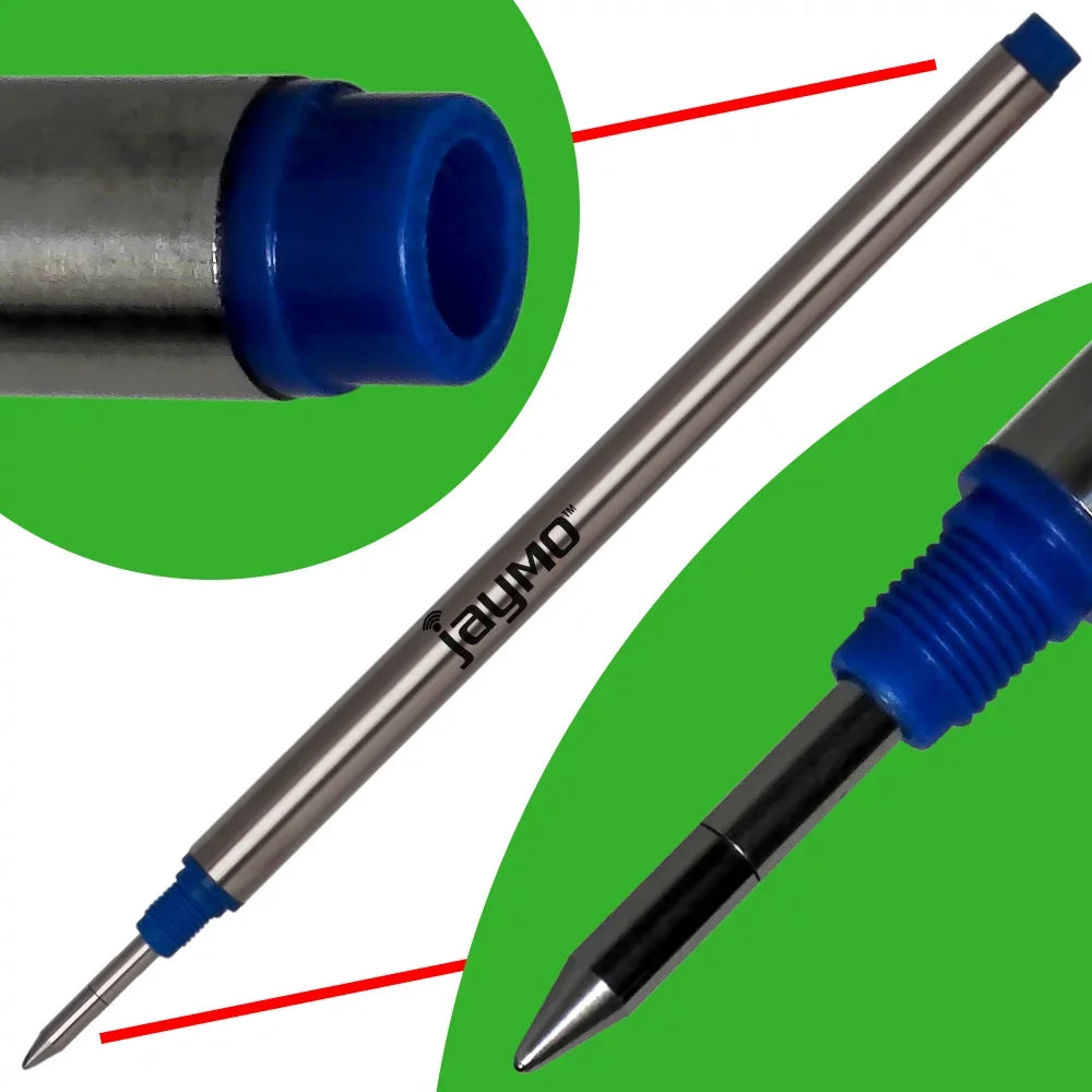 Refill - 24 in Blue Montblanc 4.44 Replacement Jaymo 113 Rollerball for 105159 Pen - Measures mm / - Long