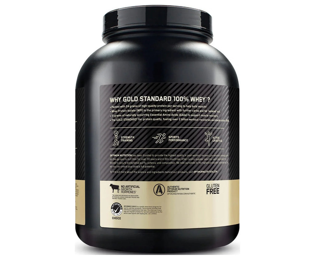 Protein Vanilla, Whey Servings 68 Standard 4.8 100% lb, Gold Nutrition, Naturally Optimum Powder, Flavored