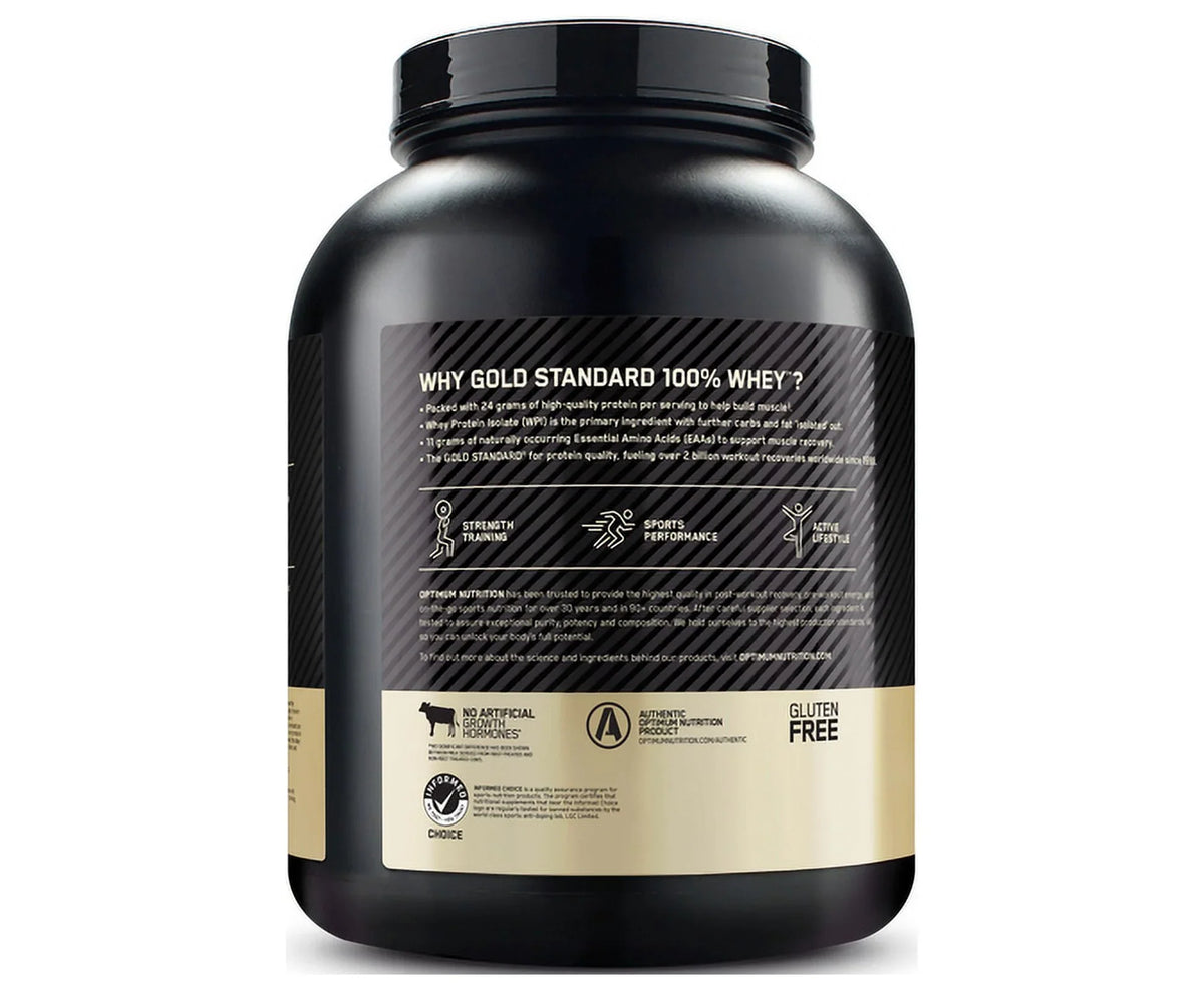 Protein Vanilla, Whey Servings 68 Standard 4.8 100% lb, Gold Nutrition, Naturally Optimum Powder, Flavored
