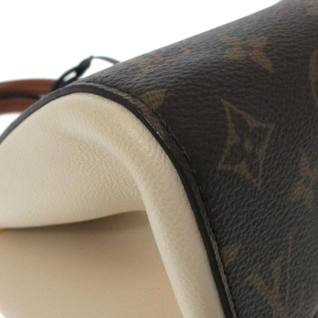 Fold PM (Good) Satchel Authenticated Canvas Louis Pre-Owned Brown Tote Vuitton Unisex Monogram