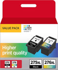 PG-275 Color) Replacement Printer(1 Combo TR4722 1 Canon 275 TS3520 with CL-276 TS3500 TR4700 PIXMA Black, XL 276 TR4720 Canon Cartridge for PG-275XL/CL-276XL Ink Compatible TS3522