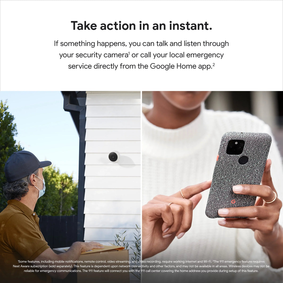Camera 1pk Nest battery) or indoor, (outdoor White