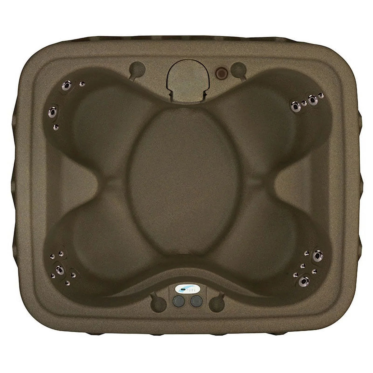 AR-400 Hot Aquarest Jacuzzi® - Powered 20 Tub w/LED 4- Spas Person Jet- Select waterfall Brownstone Plug and Play - By