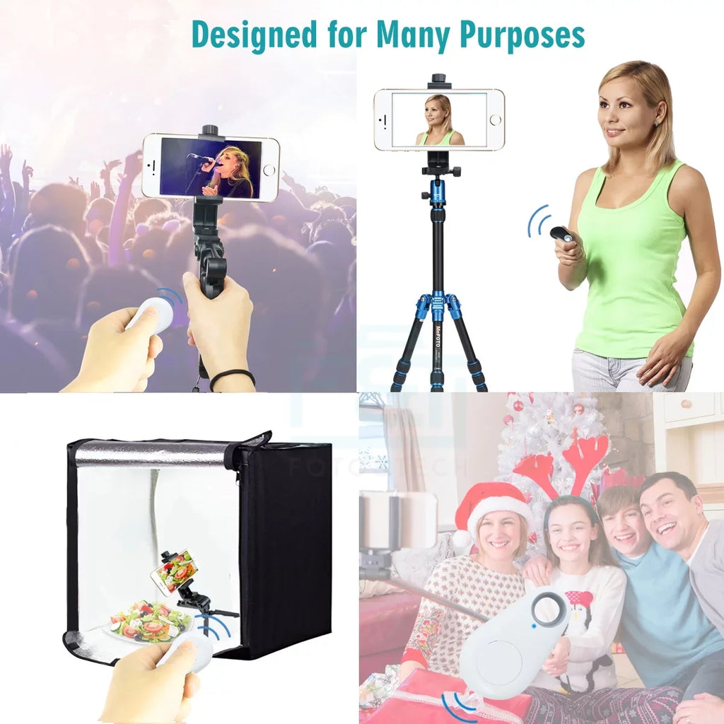 Mini XS 5S Compatible 5C S5 11 10 Control S10 Foto&Tech Release Video Wireless 8 6 Edge XR Air 7 Samsung X Shutter 8+ 7+ 6s+ (White) iPhone iPad Galaxy Camera 4in1 Selfie with S9 Remote Smartphone HTC