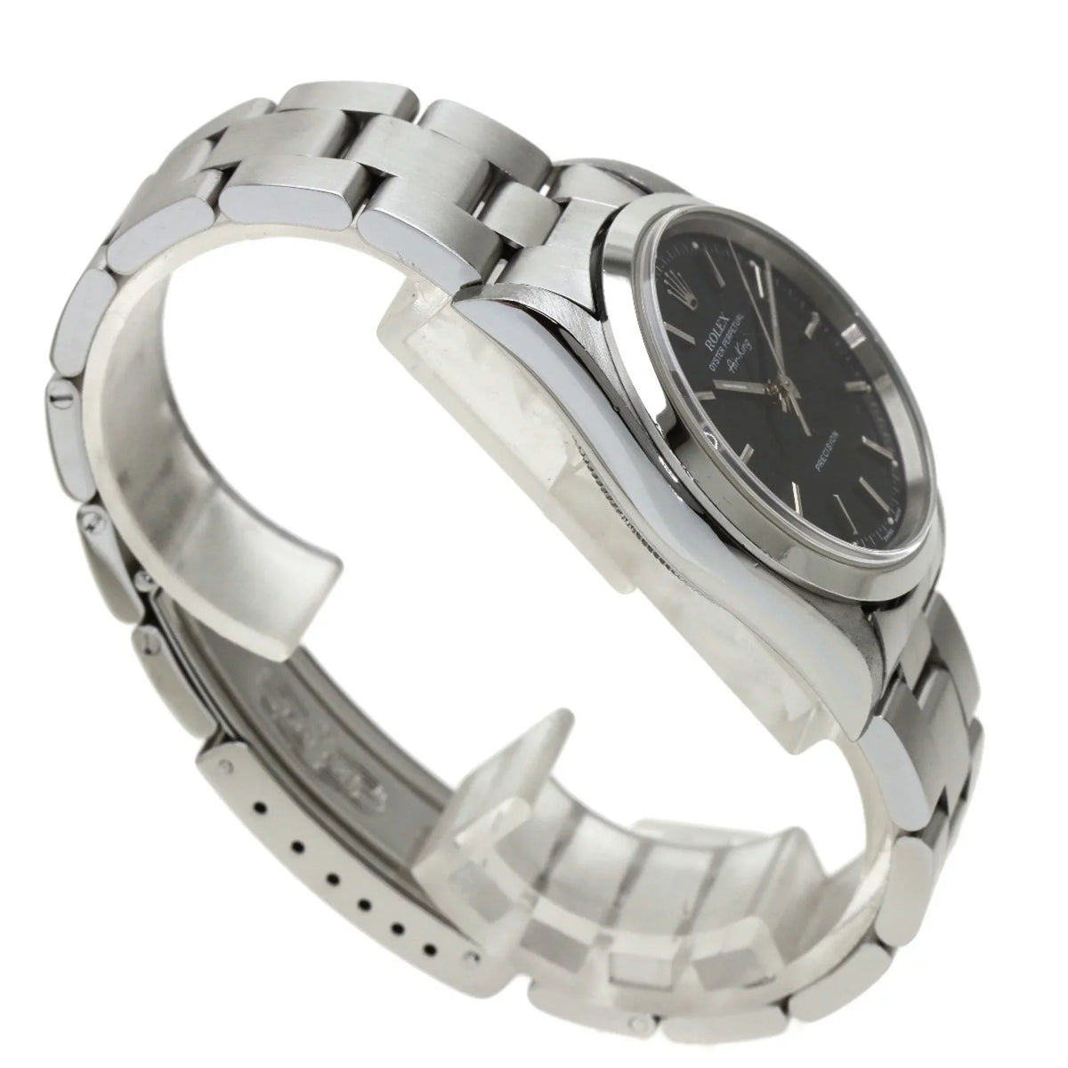 ROLEX Pre-Owned Steel Stainless 14000M Watch (Good) SS Rolex King Air Men's