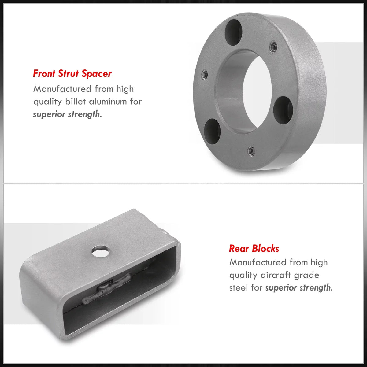 Sierra Lift Chevrolet Rear 2015 2010 GMC SL 2007 2011 Kit 2021 2017 Compatible/Replacement Chevy 2018 For 2013 2" 2020 Silverado 2016 2" AJP 2009 2012 Distributors Spacer Leveling 2008 2019 Front 2014