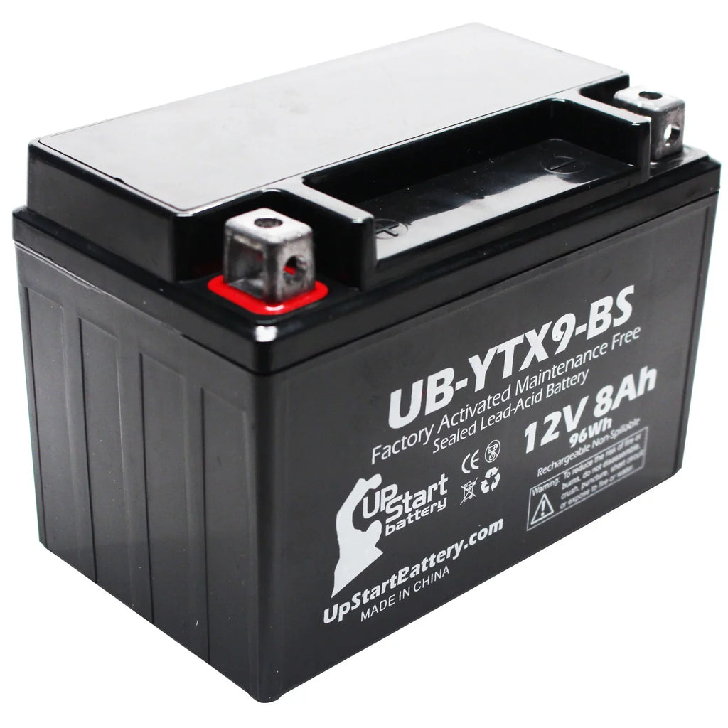 8Ah, - Activated, 1999 Motorcycle UB-YTX9-BS Battery for GSX-R600 5-Pack Maintenance 12V, Free, Battery Suzuki Replacement 600CC UpStart Factory