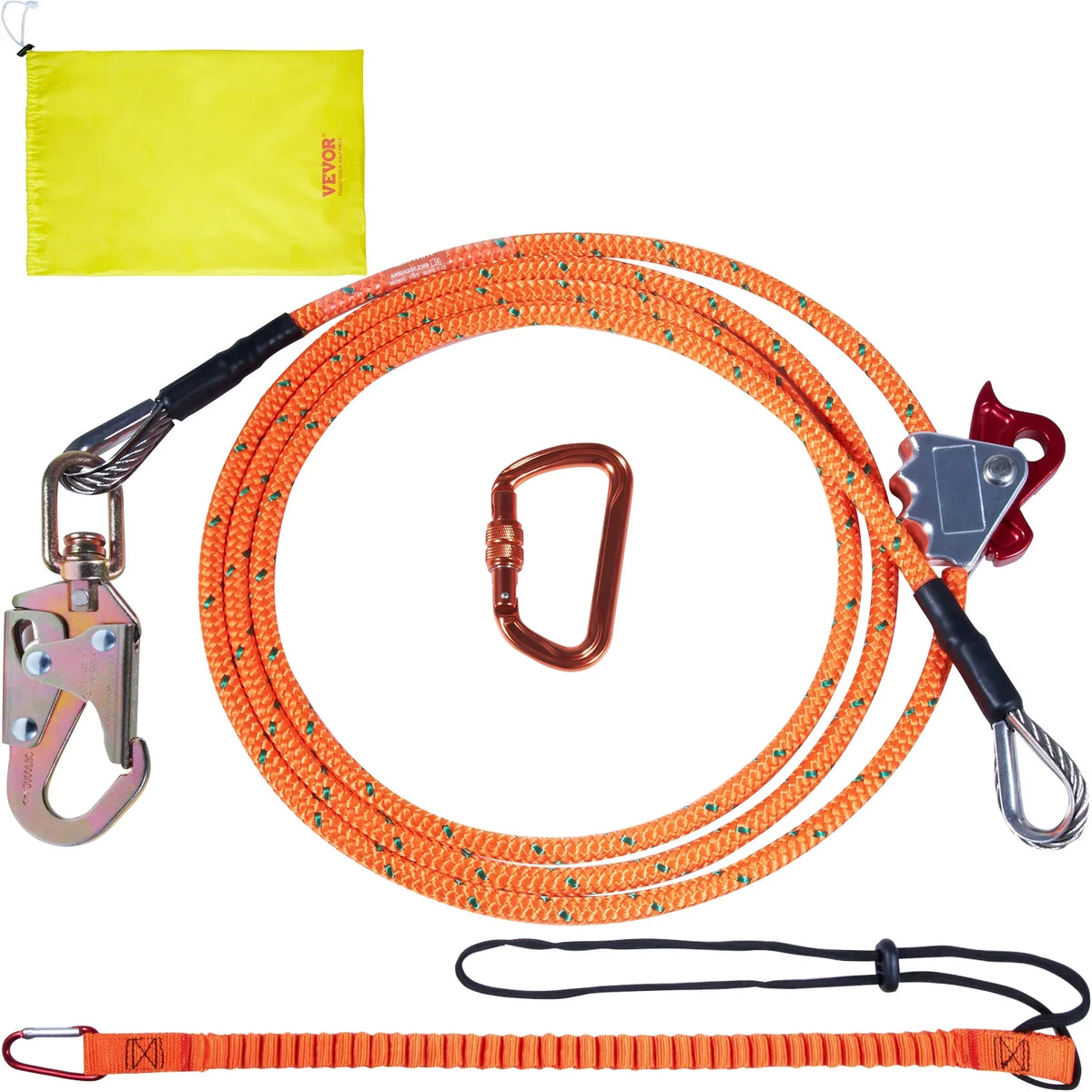 flipline, Steel Arborist Tree 8' 1/2" Steel BENTISM Line Lanyard, Aluminum Climbers Climbing for Extra with Flipline, Alloy Alloy Core x Snap Arborist, Hook, Carabiner for and Tool Tree Flip