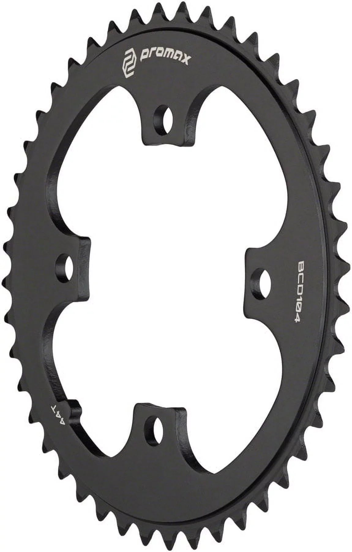 44t, - Promax Chainring BCD, 104 4-Bolt Black