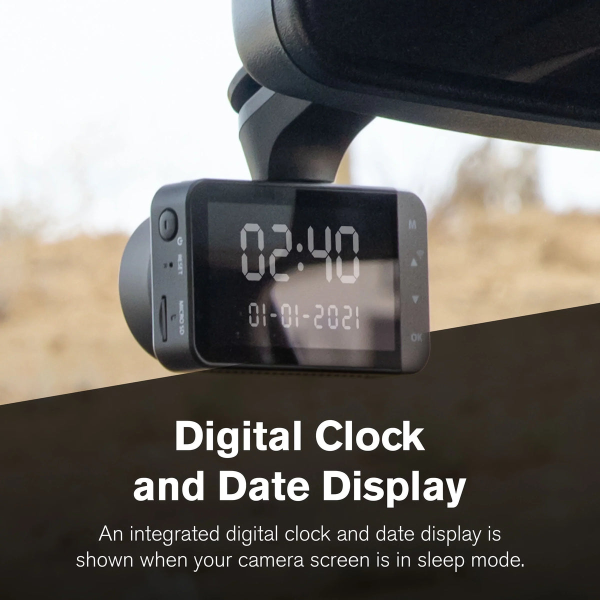 Screen, and Range Yada Record with App, 3" UHD Mode Dynamic Angle for Pro Resolution GPS Technology Park High Lense, 4K G-Sensor LCD Day/Night. Roadcam Wide 150 with Degree