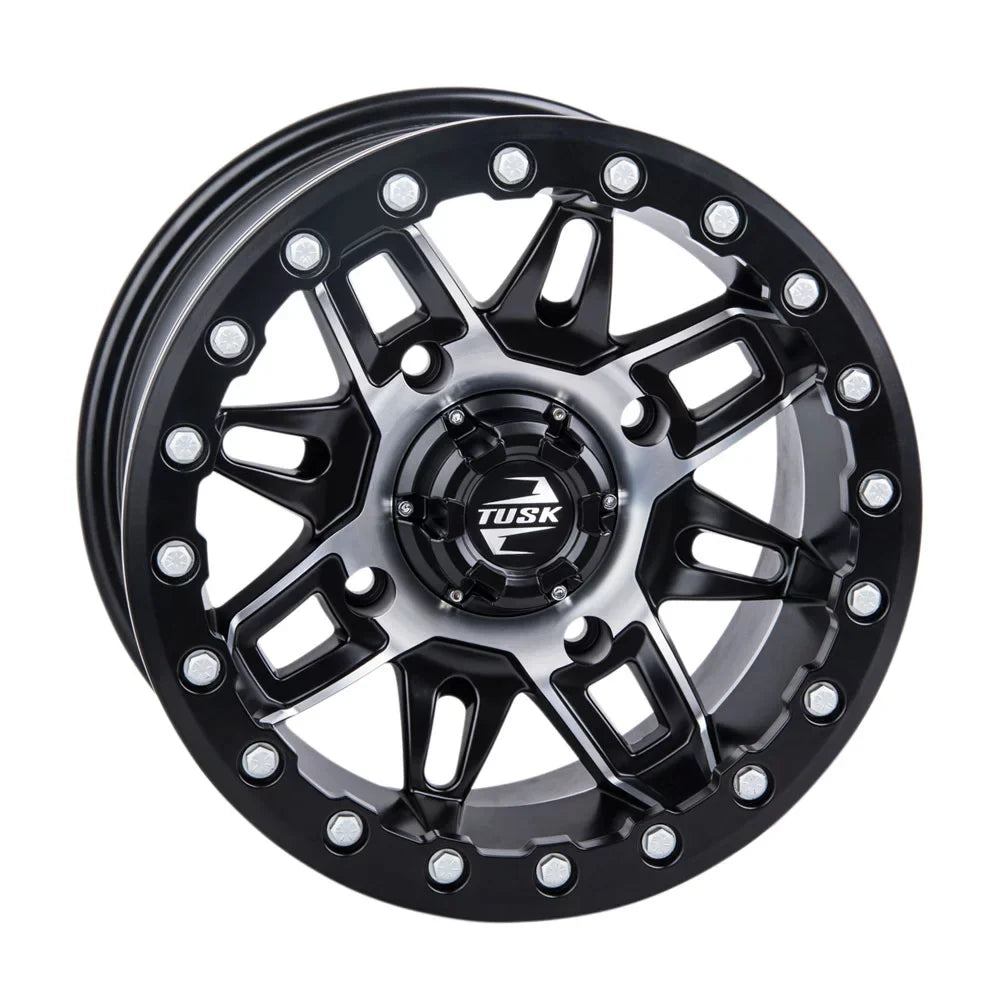 15x7 2021-2022 For 4/137 5.0 Defender Wheel Lone HD10 Tusk Beadlock CAN-AM Wasatch Machined/Black Star 2.0 + Pro