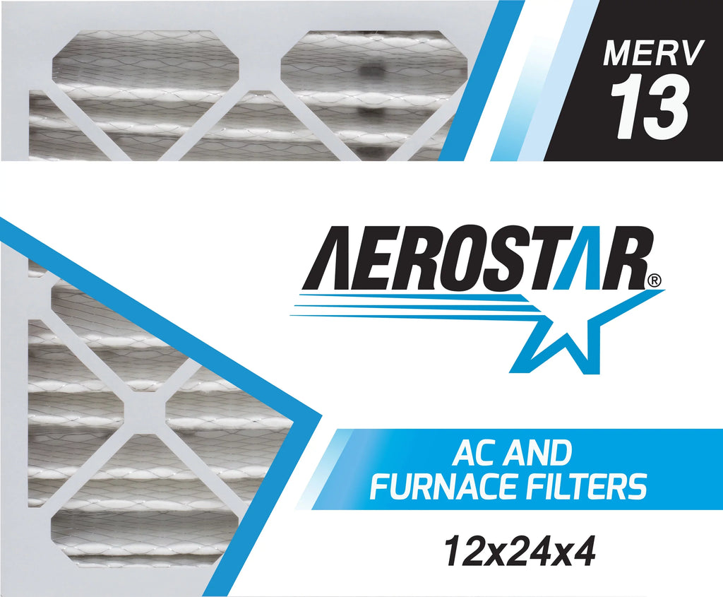 in of Box 13, 12x24x4 4, Aerostar Pleated x x USA 12 MERV 24 Filter, Air Made the 6,