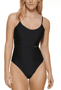 Over-The-Shoulder One-Piece Klein 6 BLACK US Wrap Around Swimsuit, Calvin