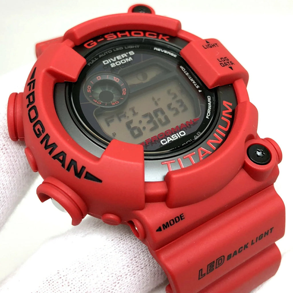 Tough Pre-Owned Anniversary Casio Digital Red Reprint Solar 30th Watch Model G-SHOCK FROGMAN ITWD1QAESCTM Men's CASIO GW-8230NT-4JR (Good)