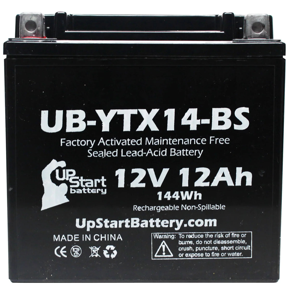 Free, 800 F800ST, Replacement Battery Motorcycle 2-Pack UB-YTX14-BS Activated, Factory CC UpStart - Maintenance Battery GS 12AH, BMW 2011 12V,