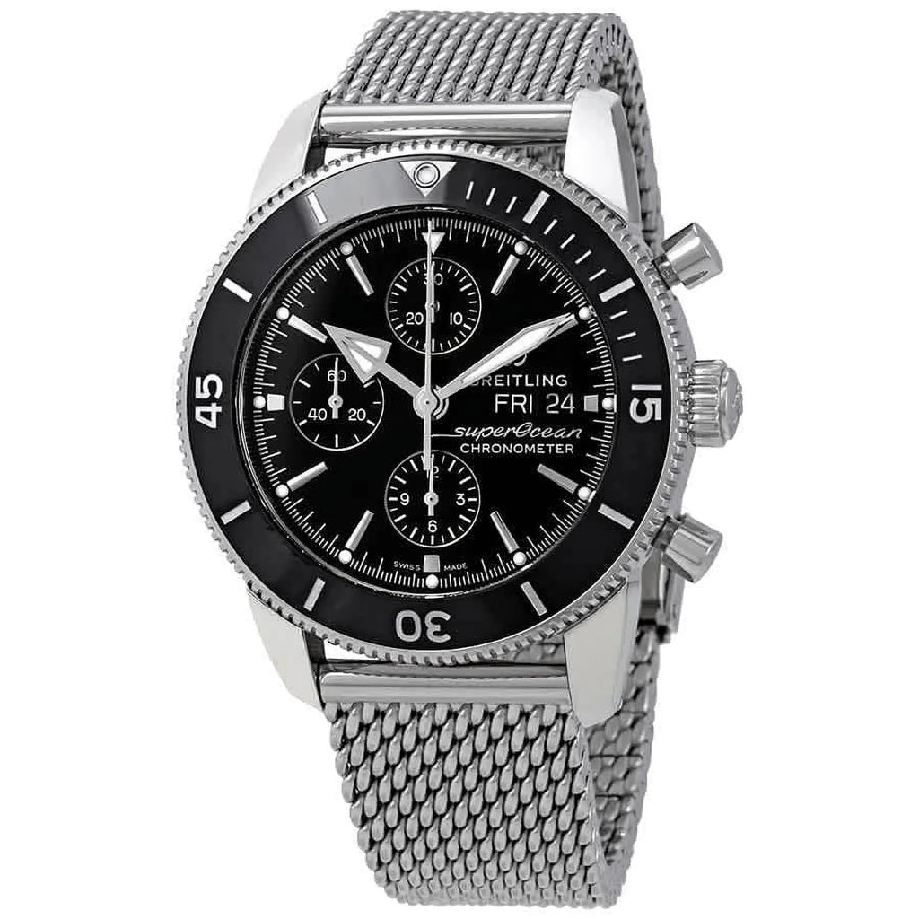 Breitling Black A13313121B1A1 Men's Heritage Superocean Automatic Chronograph II Watch Dial