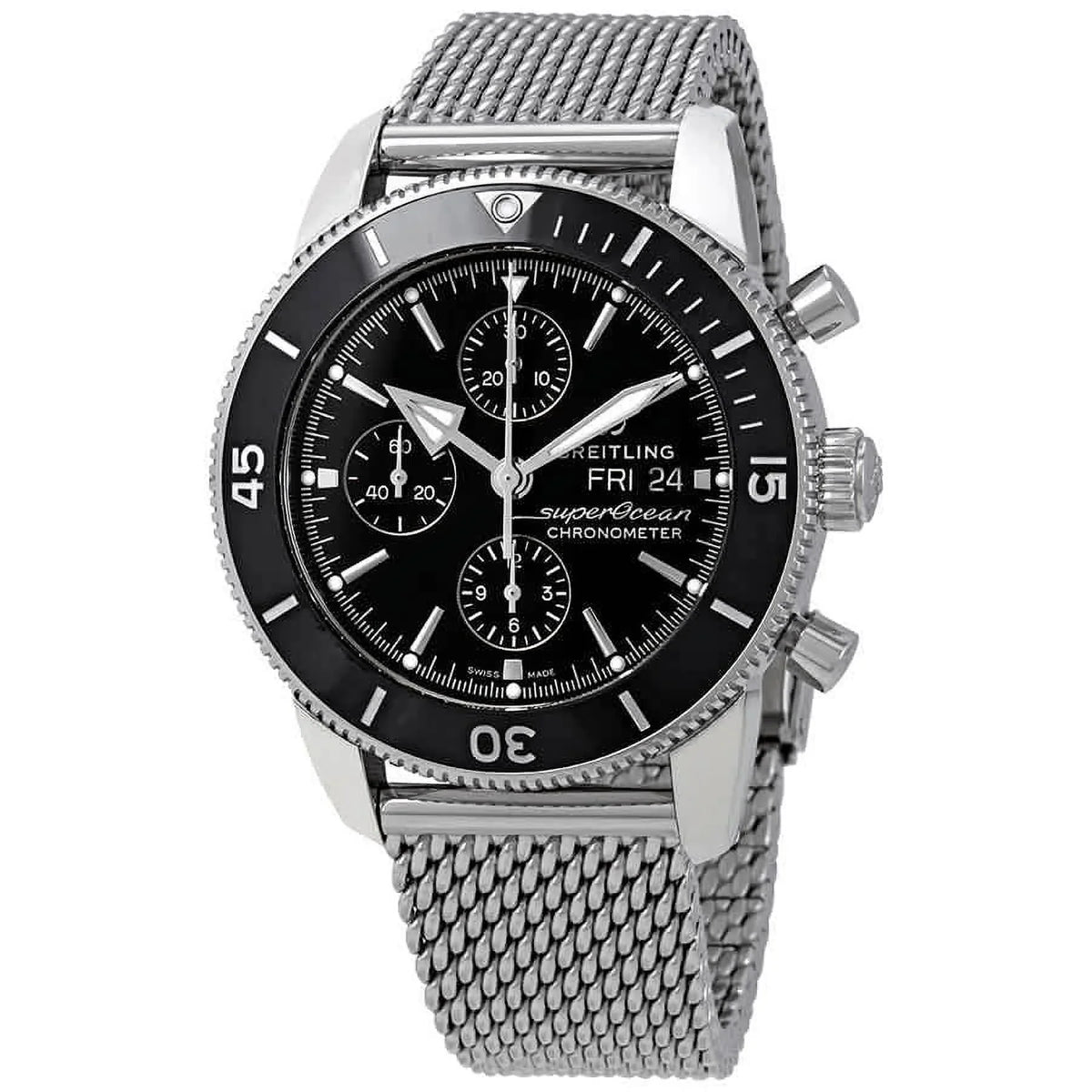Breitling Black A13313121B1A1 Men's Heritage Superocean Automatic Chronograph II Watch Dial