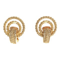 Dior Pre-Owned Earrings Big Christian (Good) Women's Accessories Gold OLD VINTAGE RM2878M Rhinestone ITSRN157RU90