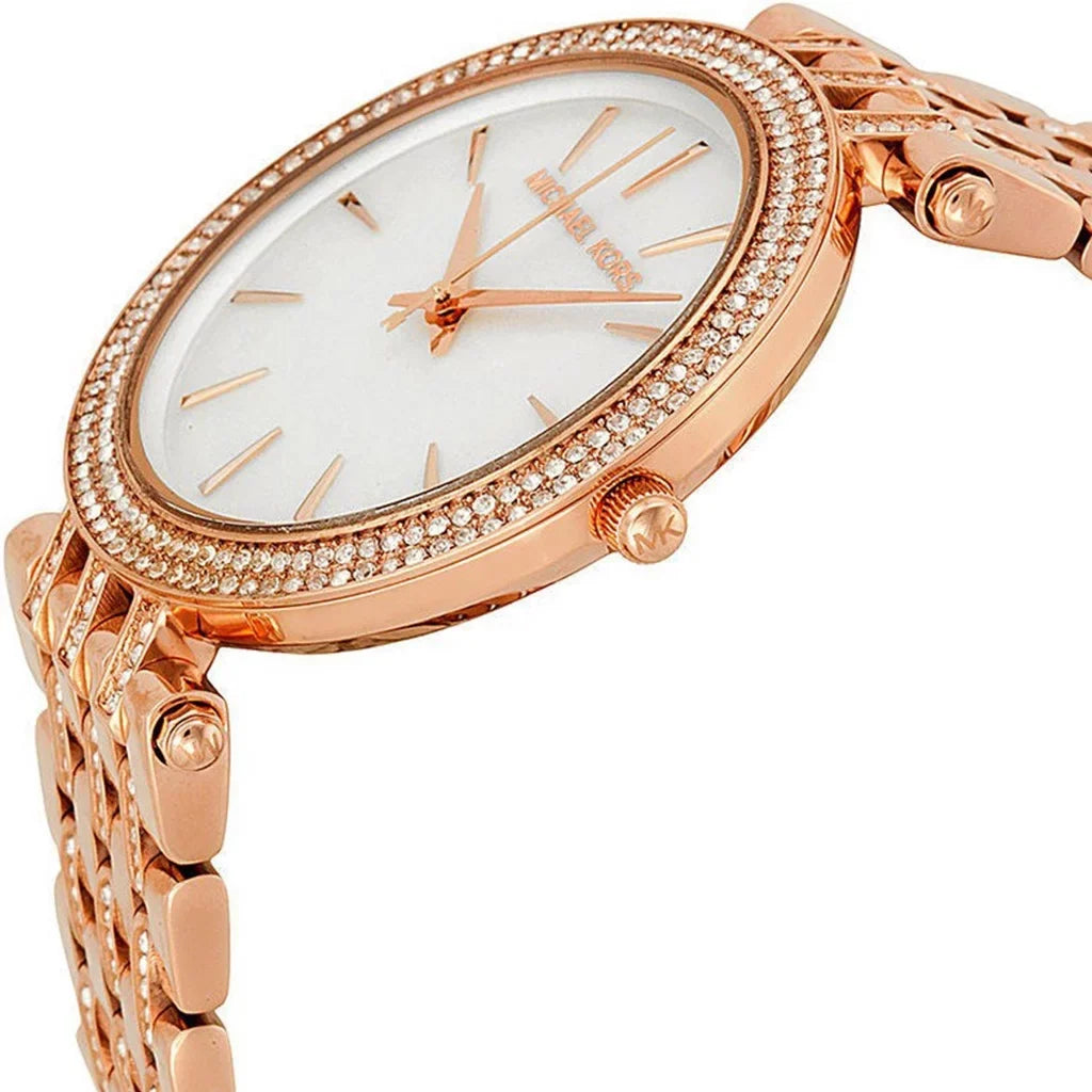 Watch Michael Japanese Quartz Darci Rose Plated Stainless-Steel Fashion MK3220 Women's Gold Kors