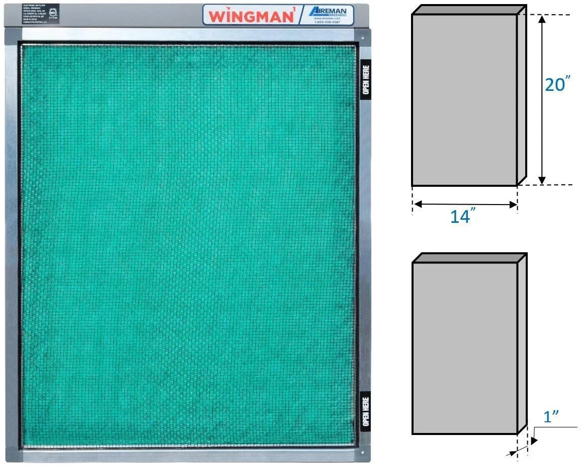 Furnace - Including 14x20x1 AC Replace Electronic PLUG Simply Pads Filter IT Your of Air Replacement Filter Homeowner Installed- IN! Current and Air Supply Year
