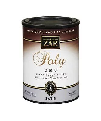 Qt. Polyurethane Max Clear Zar Ultra Satin 1 ZAR