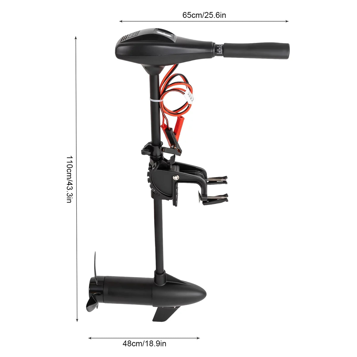 Electric Motor, Shaft Marine Short Motor Drive 12V Boat Trolling Miumaeov Engine 58 LBS Fishing Outboard