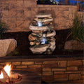 Fountain with LED Lights Stone Waterfall