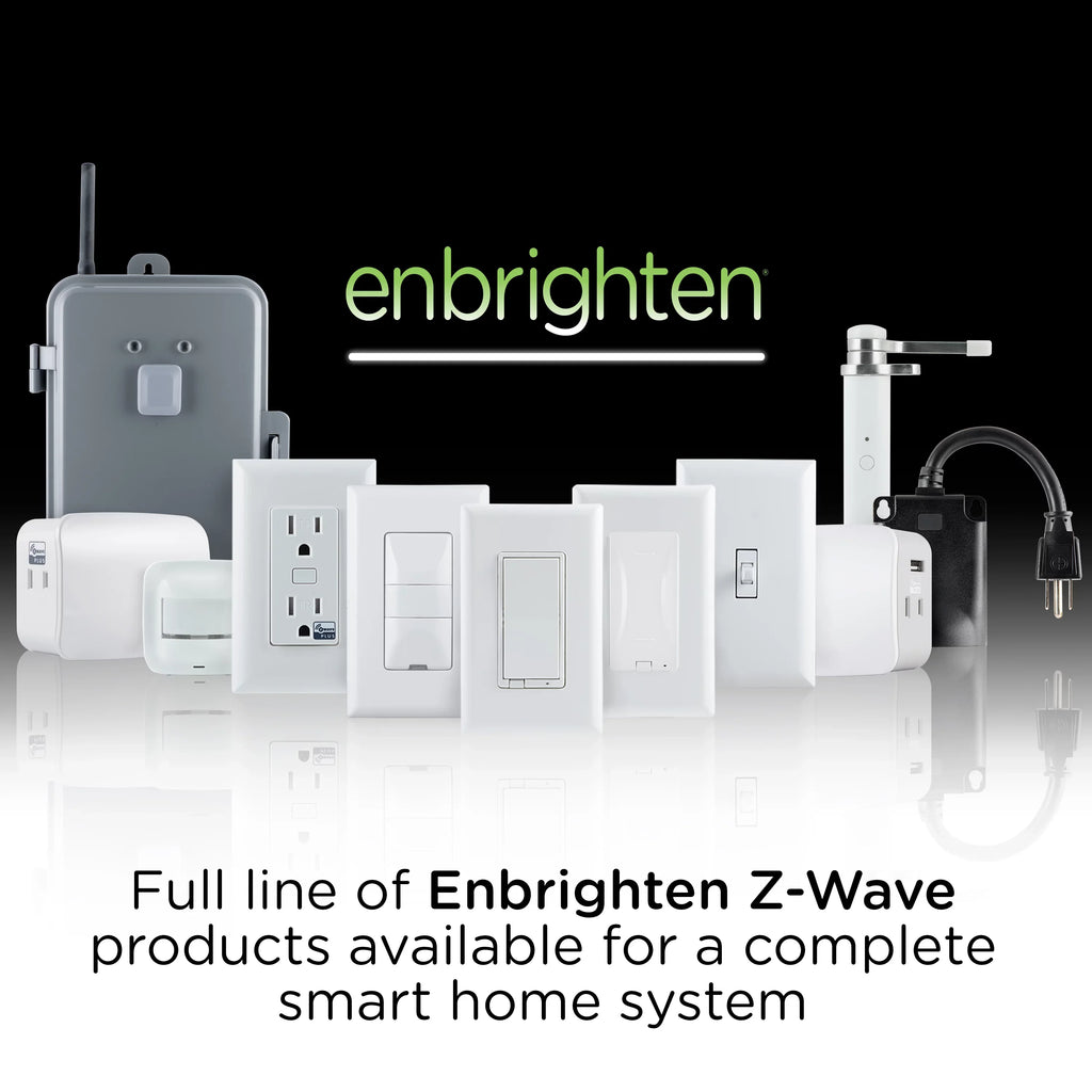 Z-Wave Light Enbrighten Hub Toggle Switch, Z-Wave 46202, Smart Plus White Required,