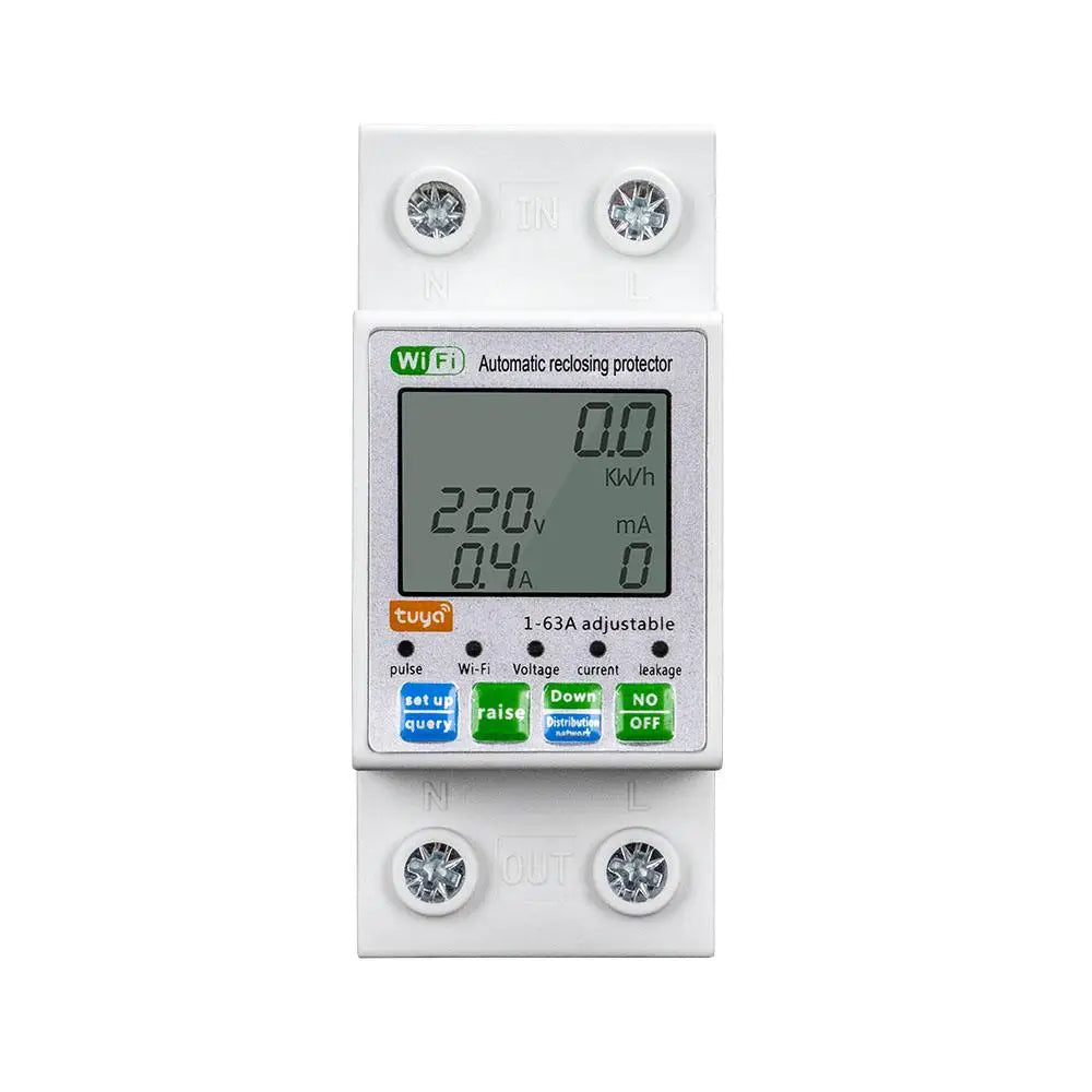 Rail Wattmeter Power Energy Din Home 220V 63A Alice Monitor WIFI Timer 110V Meter Google Meter Smart Alexa Life KWh Smart Xiaomi