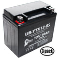 Factory GSX-R1000 Battery 3-Pack Motorcycle for 12V, 1000 Replacement CC Free, 10Ah, Maintenance UB-YTX12-BS 2003 Activated, Suzuki UpStart - Battery