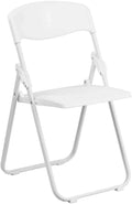 Pack HERCULES Chair 2 Ganging 500 Folding Built-In With Lb. Brackets Plastic Duty Series Capacity Heavy White