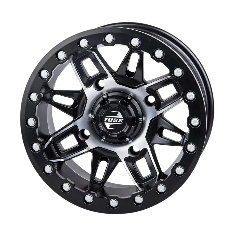 15x7 2021-2022 For 4/137 5.0 Defender Wheel Lone HD10 Tusk Beadlock CAN-AM Wasatch Machined/Black Star 2.0 + Pro