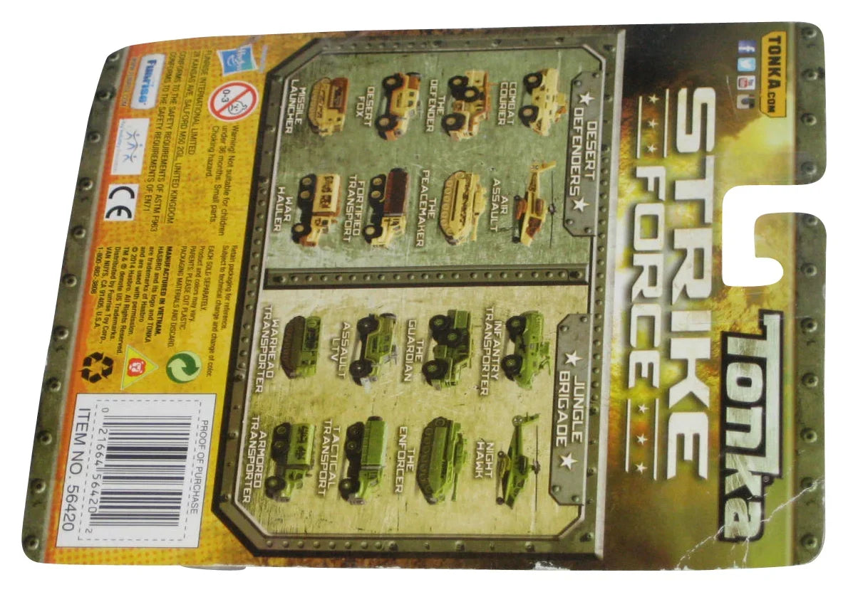 Die-Cast Strike Force (2014) Toy Vehicle Brigade Tonka Hasbro Transporter Metal Warhead Jungle