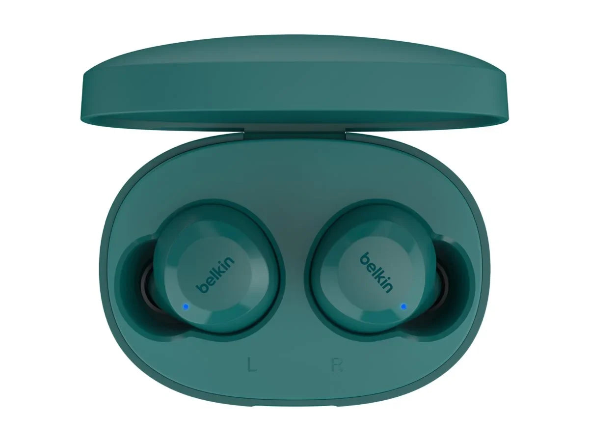 Pixel Bolt, of Water Resistant, iPhone, Galaxy, USB-C, Sweat 28 and Belkin More SoundForm™ Hours IPX5 and Life, Charging, Wireless Up Earbuds, Wireless Battery Teal - to True