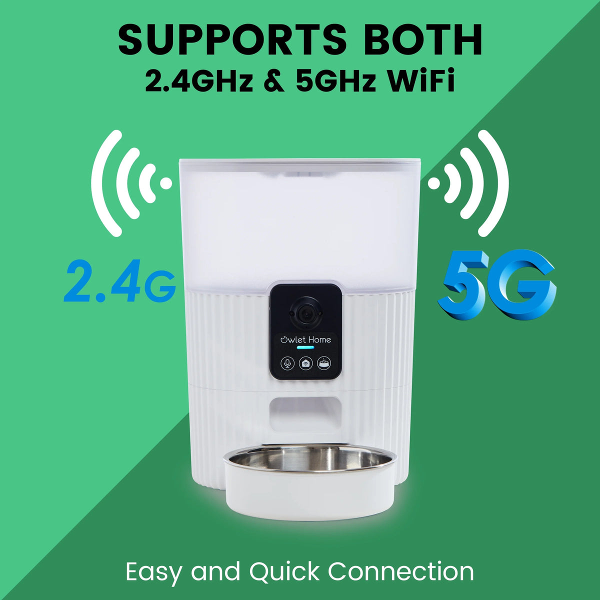 HD Fee Home for with Video, Owlet 1080P Audio, Alert, Auto Vision, Motion Smart Automatic Works Alexa & 2-Way Pet Dogs Monthly Night (3.5L), No & with Cats Assistant, Google Live Feeder WiFi, Camera