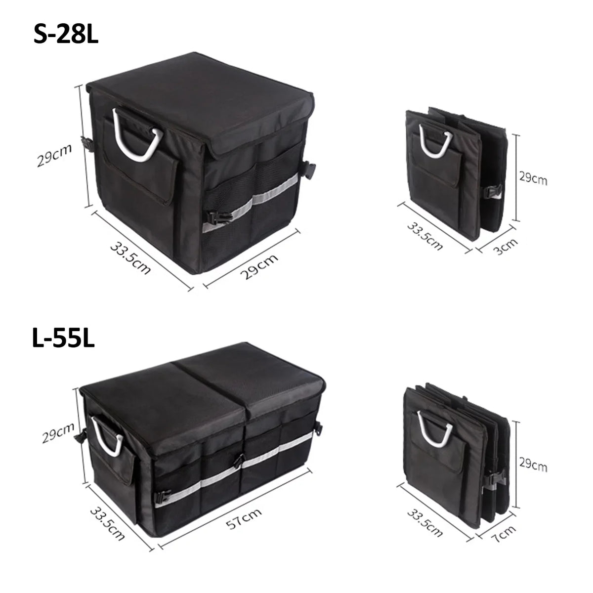 Strip, Box, Storage Trunk Cloth, 28L Organizer, Car Oxford Car Folding Reflective
