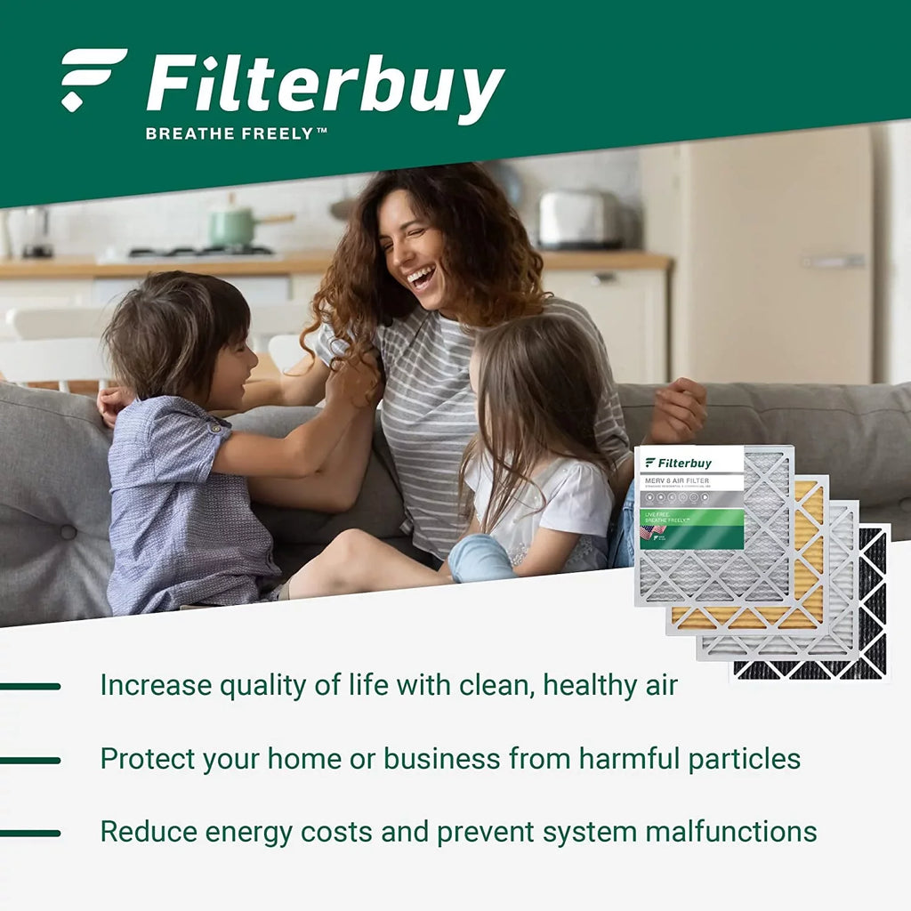HVAC AC 8 (6-Pack) Furnace 10x10x2 Air Filters MERV Filterbuy Pleated
