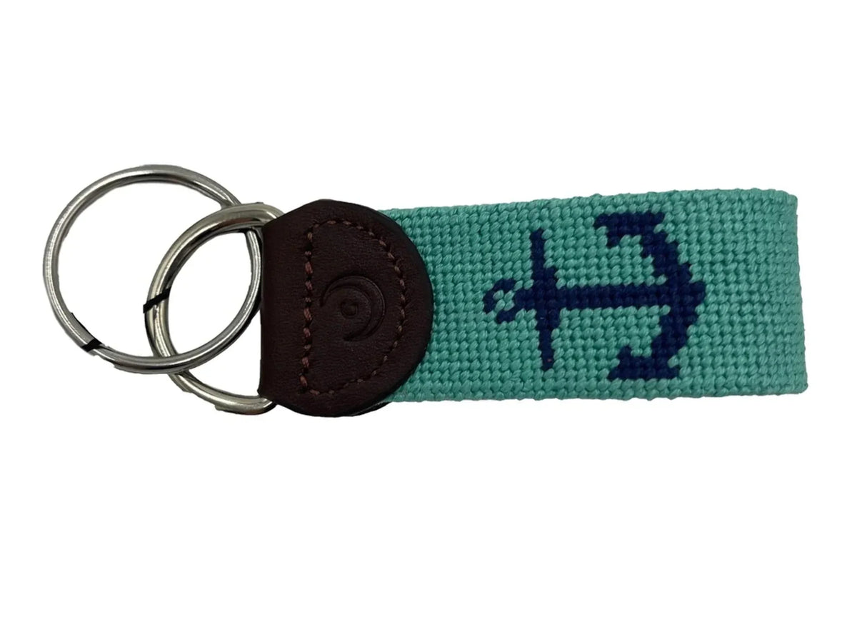 Nautical - Wheel Key Anchor Fob and