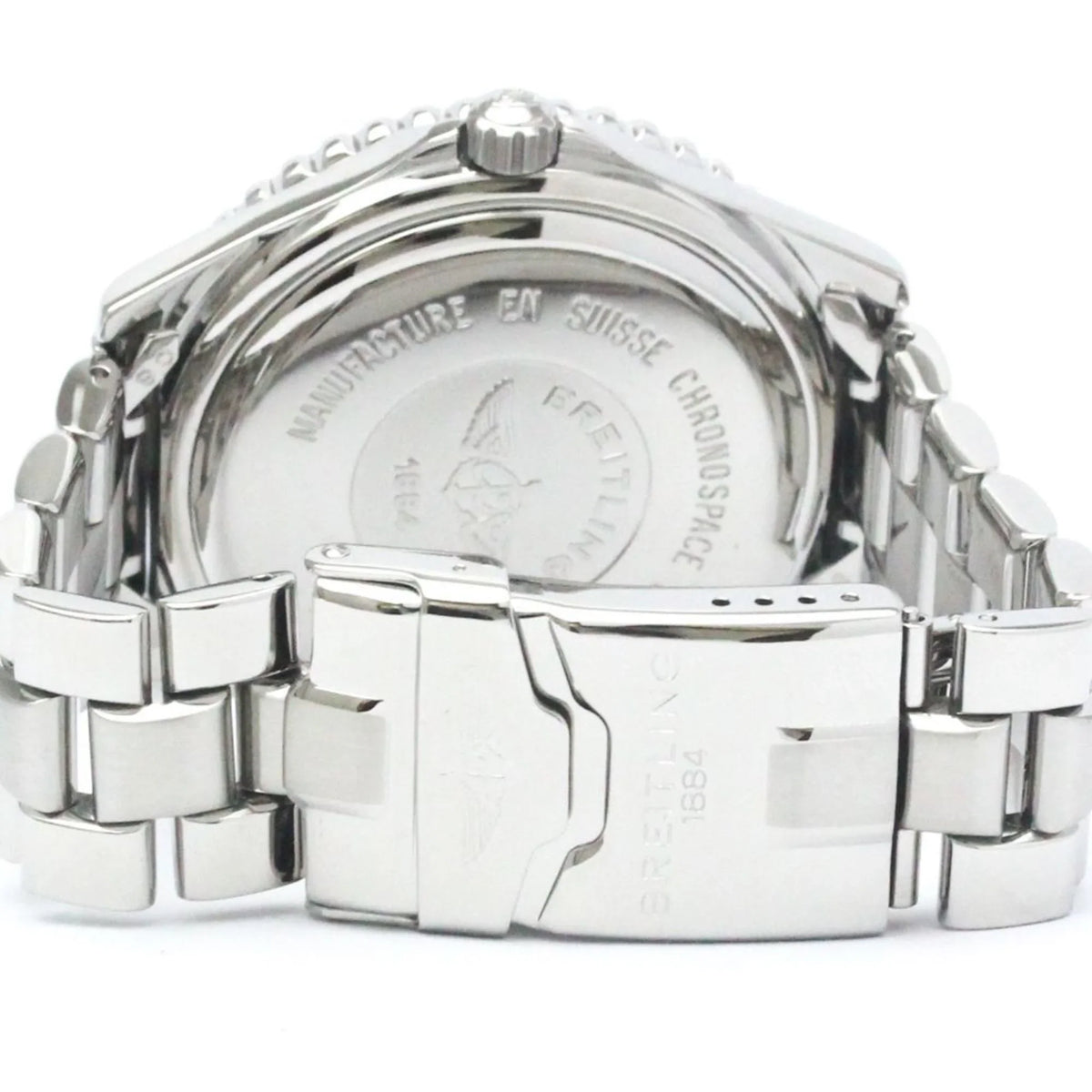 Pre-Owned Quartz A56012.1 Watch Chronospace Polished BREITLING BF563779 Steel (Good) Mens
