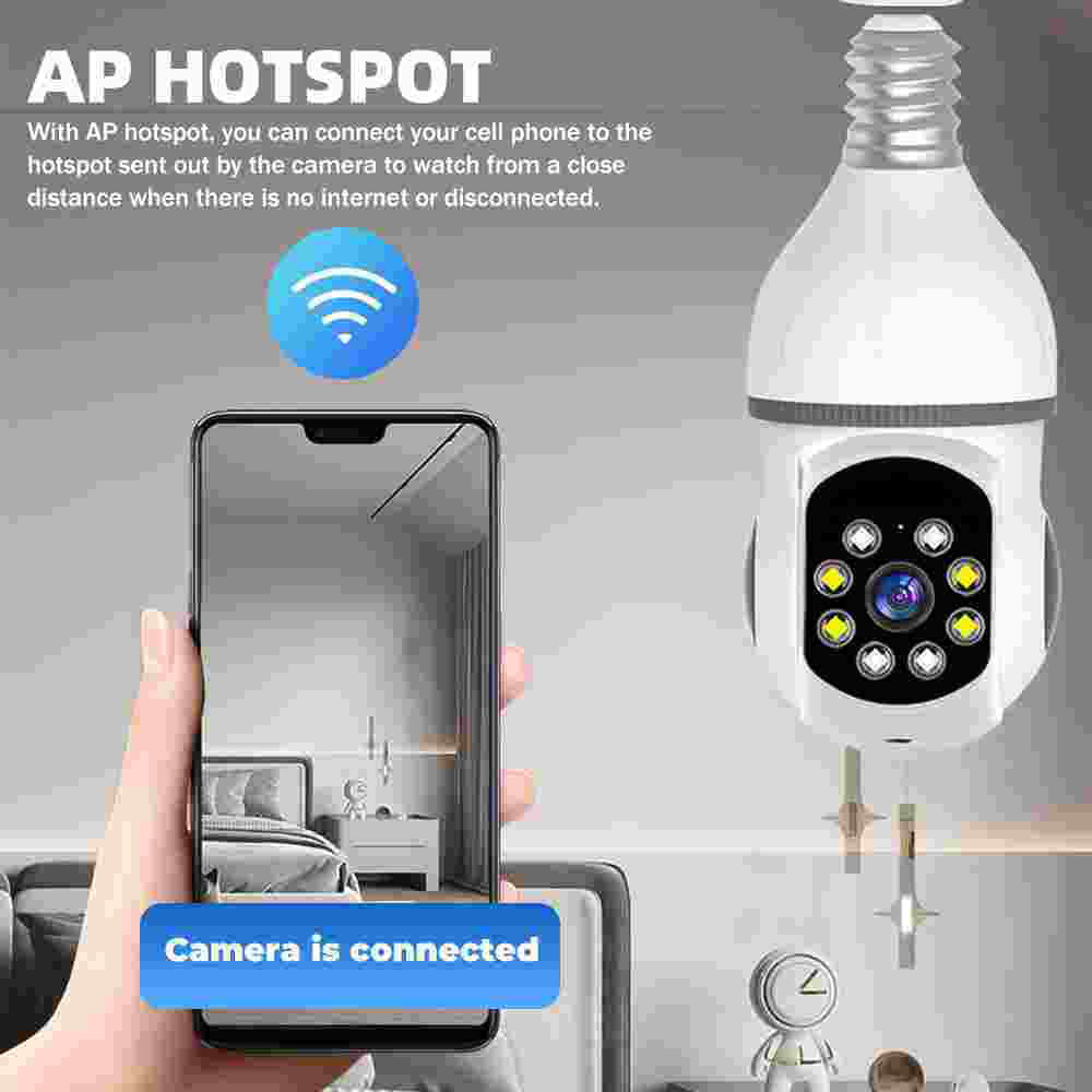 Detection, Camera, Home Motion Bulb with Vision Kepeak WiFi Clear Cameras Security